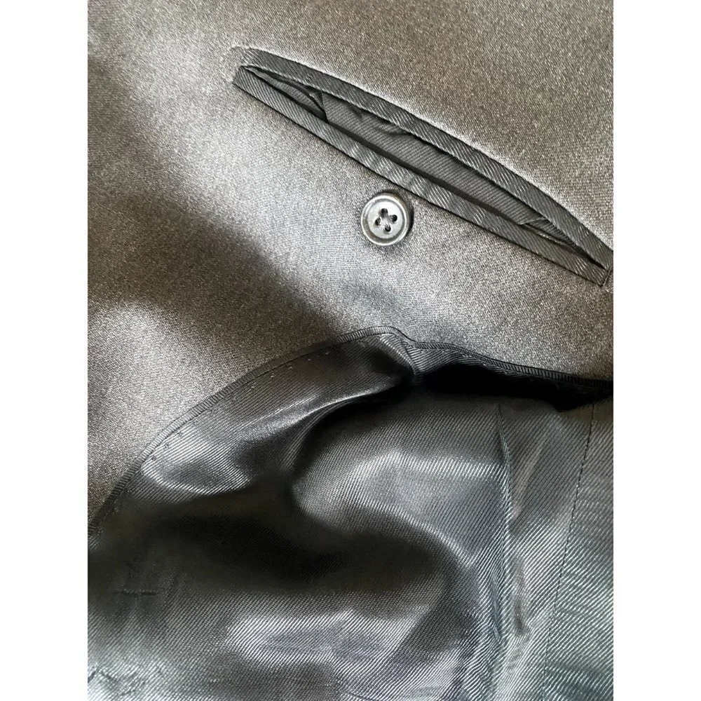 Banana Republic Mens 42R 100% Wool Three Button‎ Gray Sport Coat Jacket